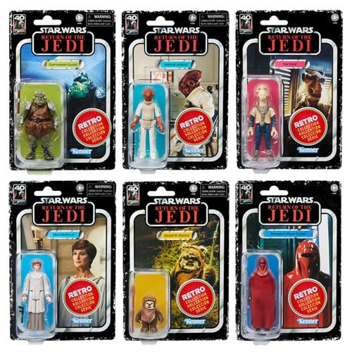 Star Wars The Retro Collection Return of the Jedi 3.75" Action Figures Set of 6 – Exclusive Vintage Edition by Hasbro