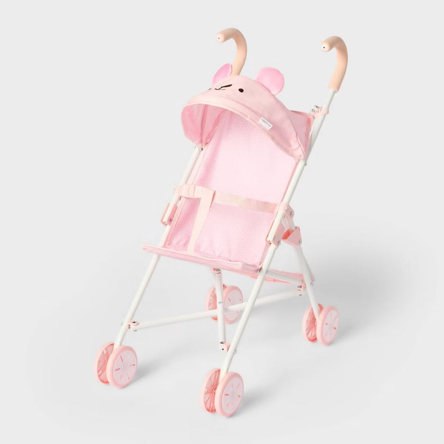 Gigglescape Doll Stroller – Pink Dot Bear