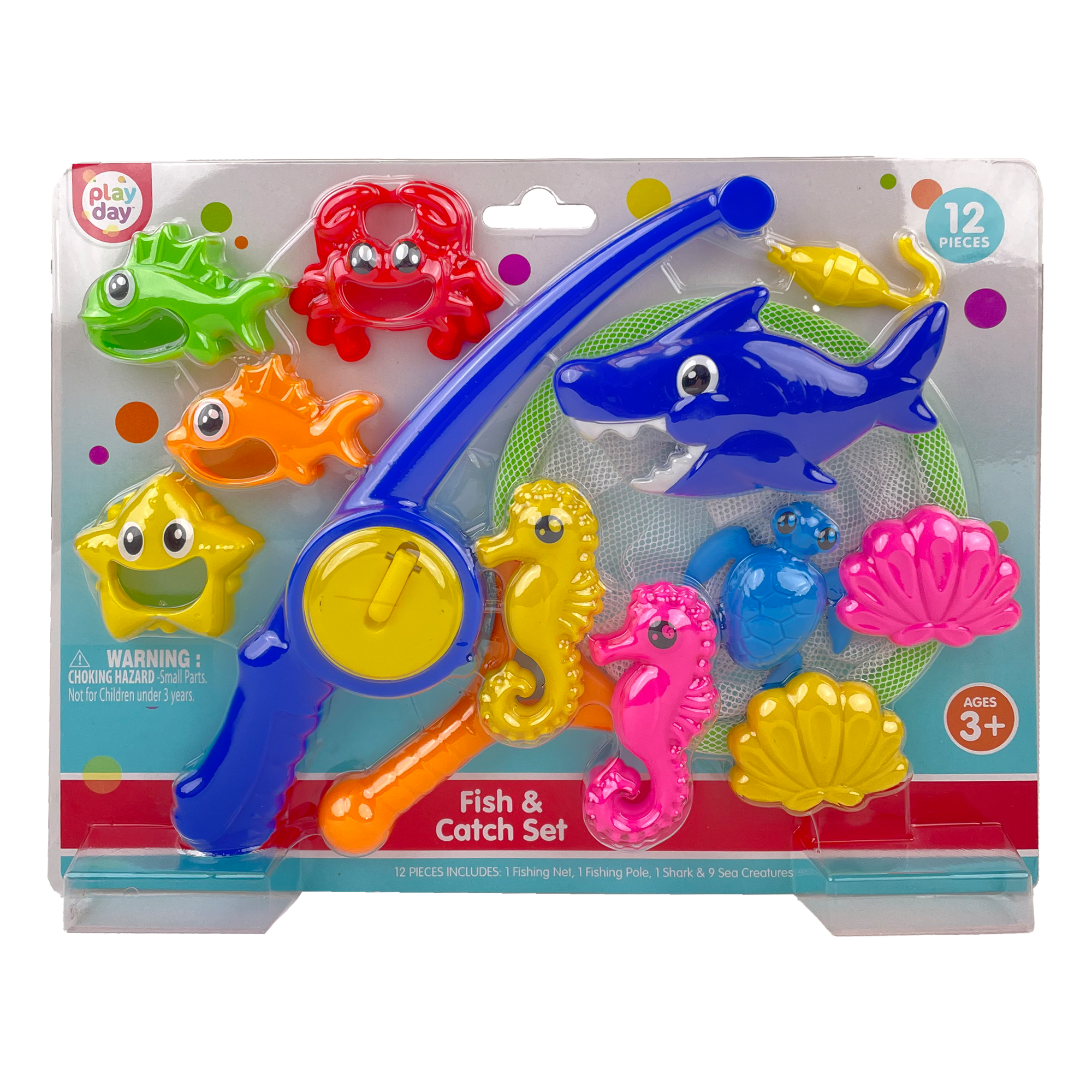 Play Day Fish & Catch 12-Piece Pool & Bath Toy Set for Kids 3+