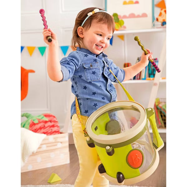B. Toys Parum Pum Pum Drum Set – 7pc Toddler Music Kit
