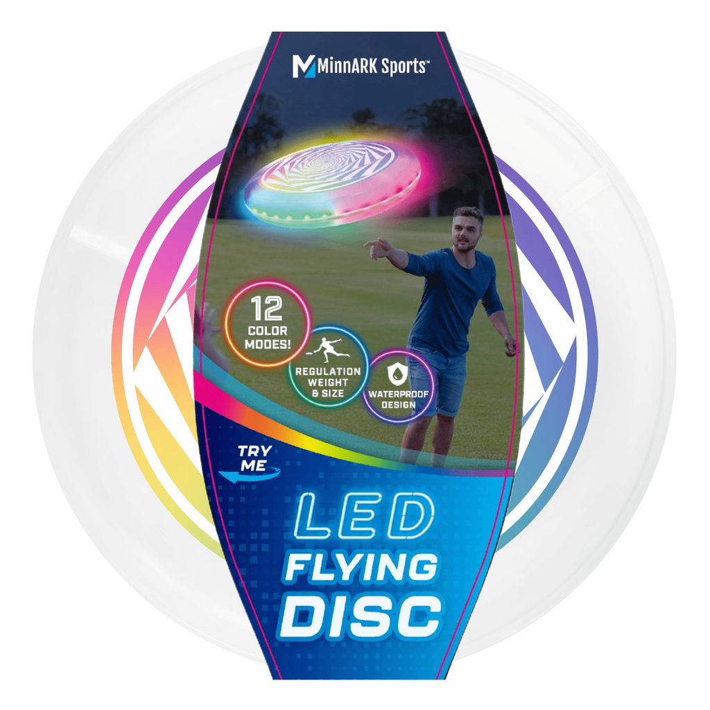 LED Flying Disc - Outdoor Lawn Game for All Ages by MinnARK
