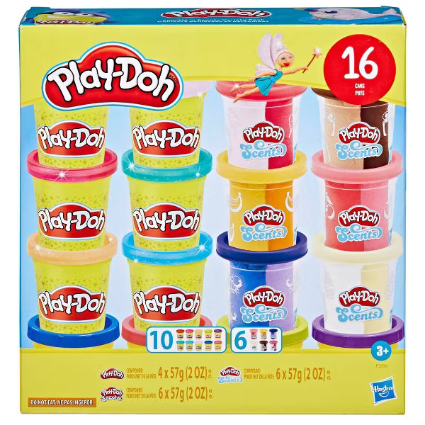 Play-Doh Sparkle & Scents Pack – 16pc Dough Set