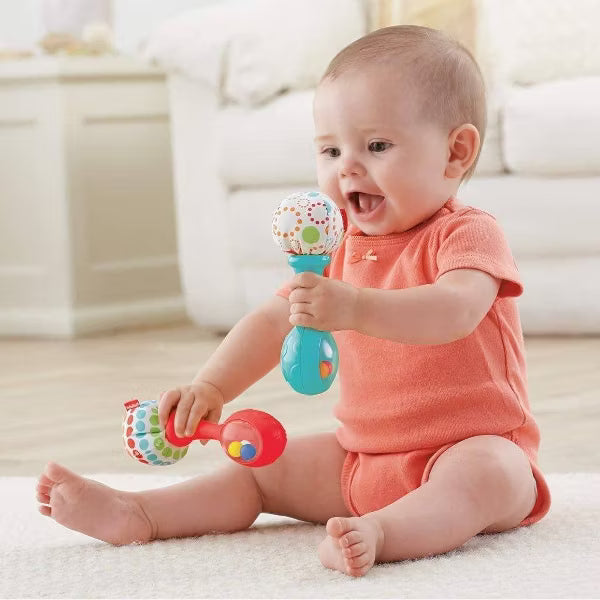 Fisher-Price Tambourine & Maracas Set – Baby Music Toy