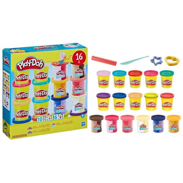 Play-Doh Sparkle & Scents Pack – 16pc Dough Set