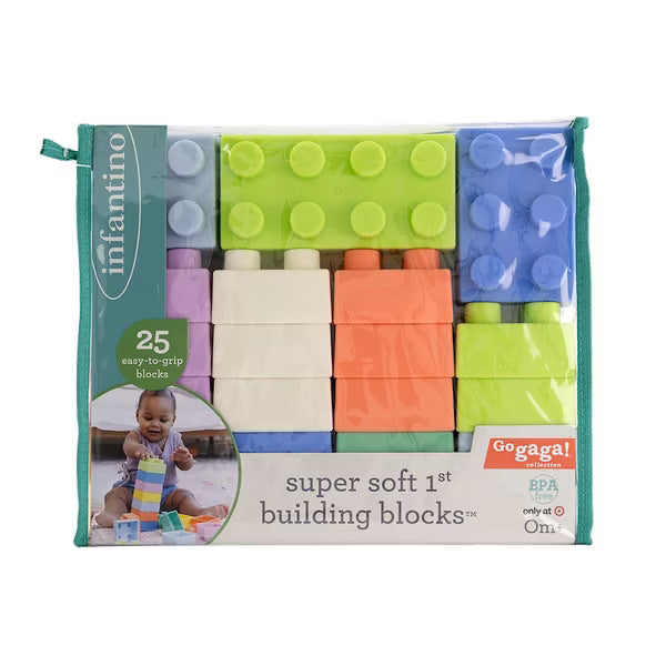 Infantino Go Gaga Soft Blocks – 25pc Baby Set