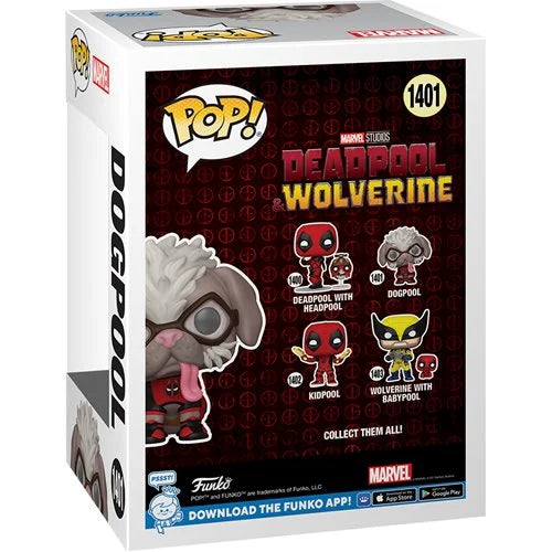 Deadpool & Wolverine Dogpool Funko Pop! Vinyl Figure #1401 – Collectible Marvel Pop for Fans & Collectors | Ages 14+ | Official Marvel Merchandise (Worldwide Shipping from USA)