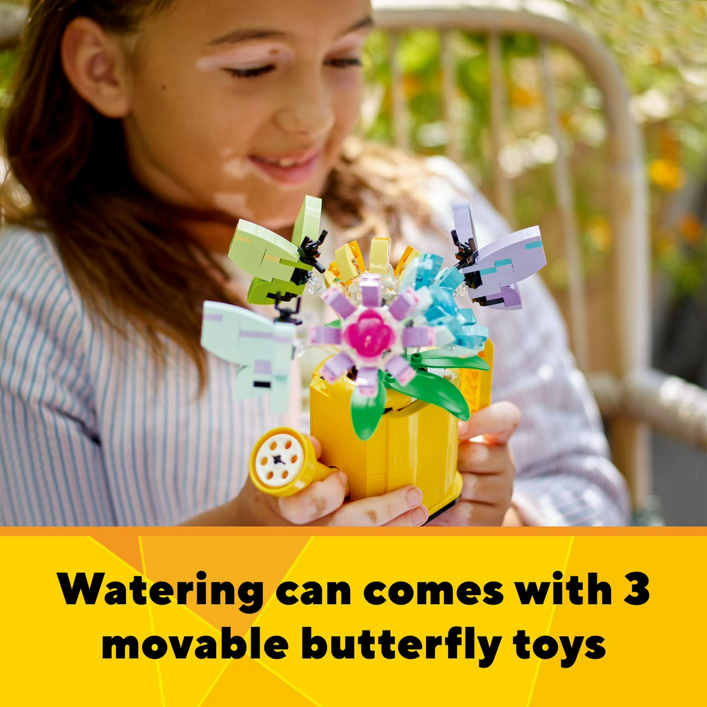 LEGO Creator 3-in-1 Flower Set - Watering Can, Boots & Birds Toy for Kids 8+