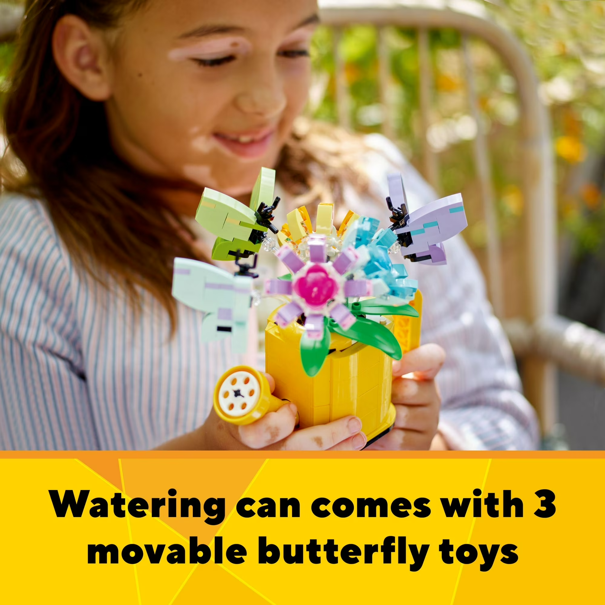 LEGO Creator 3-in-1 Flower Set - Watering Can, Boots & Birds Toy for Kids 8+