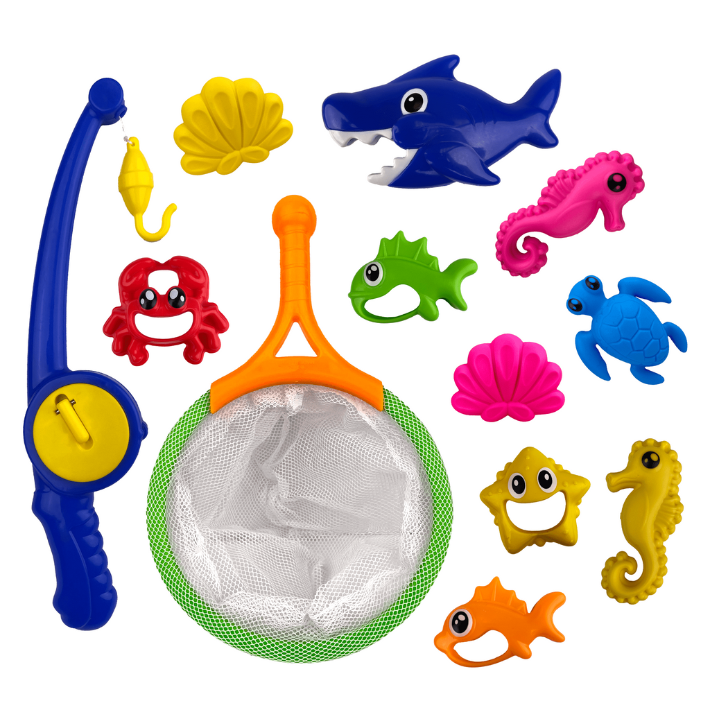 Play Day Fish & Catch 12-Piece Pool & Bath Toy Set for Kids 3+