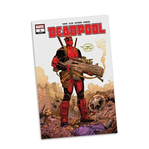 Marvel Deadpool #1 1:6 Scale Figure with Scene & Comic – Collectible Statue (10.5 Inches, Ages 14+)