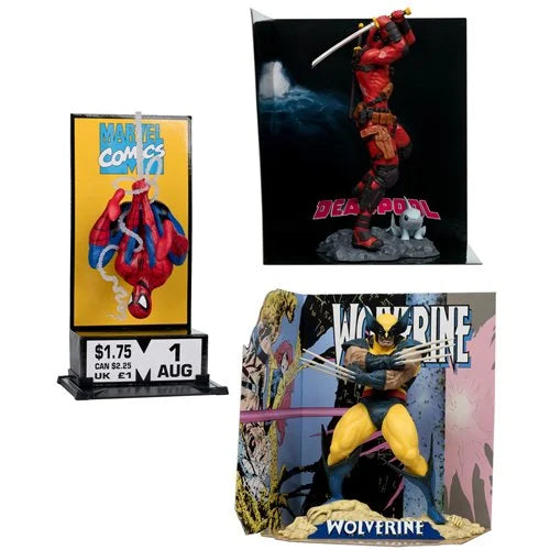 Marvel Wave 5 1:10 Scale Posed Figures with Scene – Case of 6 (Deadpool, Wolverine, Spider-Man)
