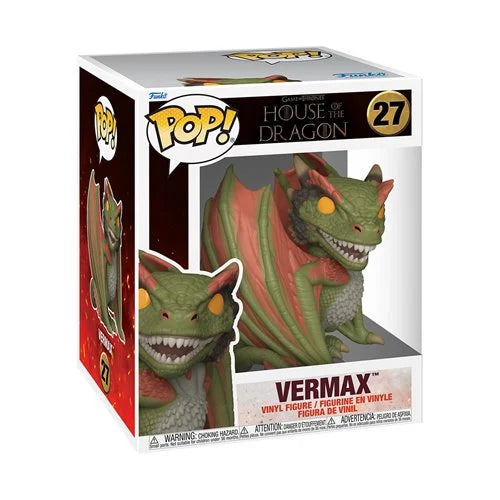 House of the Dragon Vermax Funko Pop! #27 – 5.25-Inch Dragon Figure Collectible | Game of Thrones Vinyl Figure USA