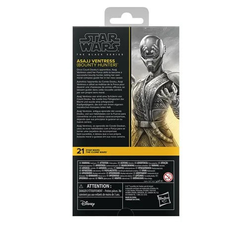 Star Wars Black Series Asajj Ventress 6-Inch Action Figure – Collectible Lightsaber Figure for Fans USA