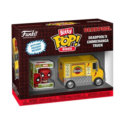 Funko Bitty Pop Deadpool collectible with detachable truck