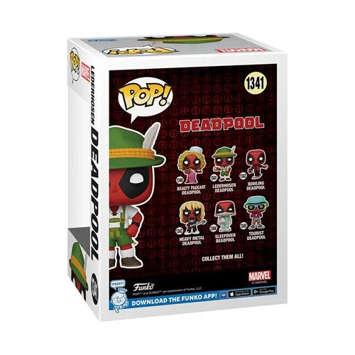 Deadpool Lederhosen Funko Pop #1341 front view collectible figure