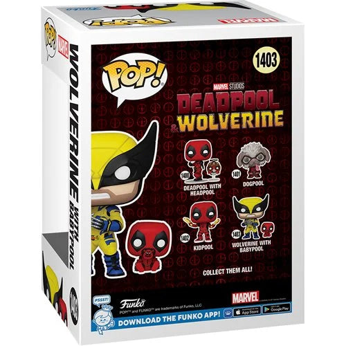 Deadpool & Wolverine with Babypool Funko Pop #1403 vinyl figure set