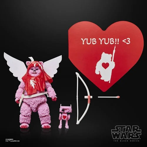 Valentine’s Day Ewok Figure with BD Droid and Heart Card – Black Series