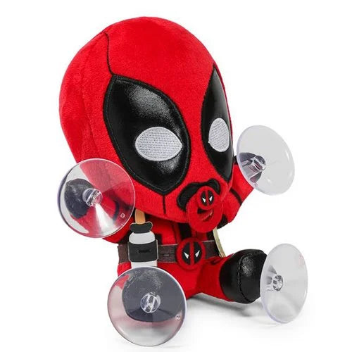Cute Baby Deadpool plush collectible from Kidrobot Marvel series
